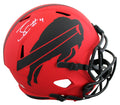 Bills James Cook Authentic Signed Rave Full Size Speed Rep Helmet BAS Witnessed