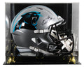 Panthers Chuba Hubbard Signed Full Size Speed Rep Helmet W/ Case BAS Witnessed