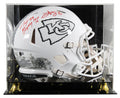 Tony Gonzalez & Travis Kelce Signed STS III F/S Speed Proline Helmet W/ Case BAS