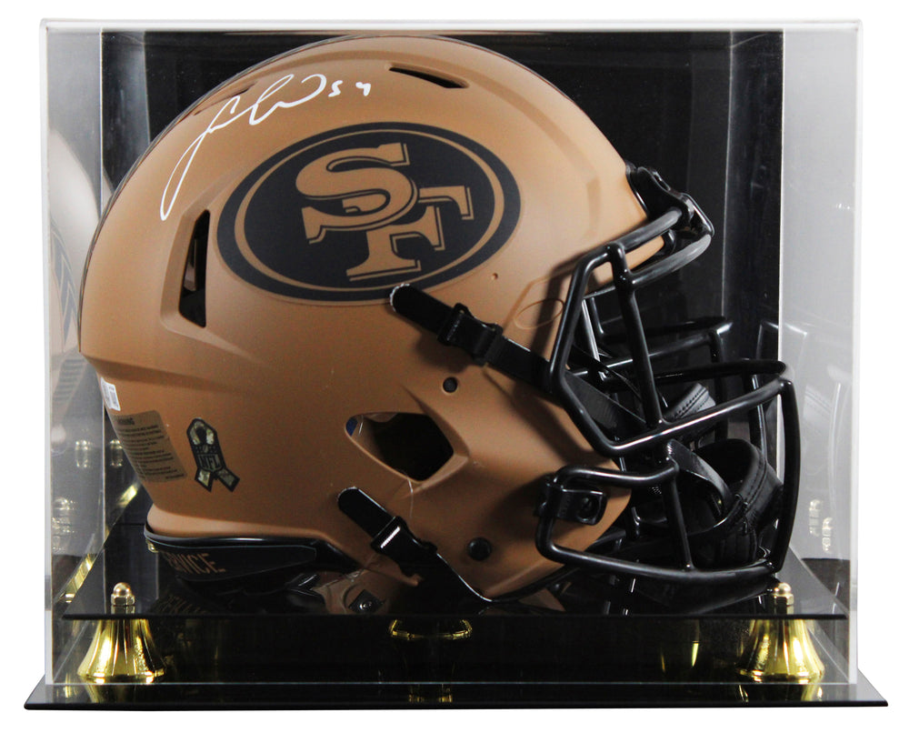 49ers Fred Warner Signed STS II Full Size Speed Proline Helmet W/ Case BAS