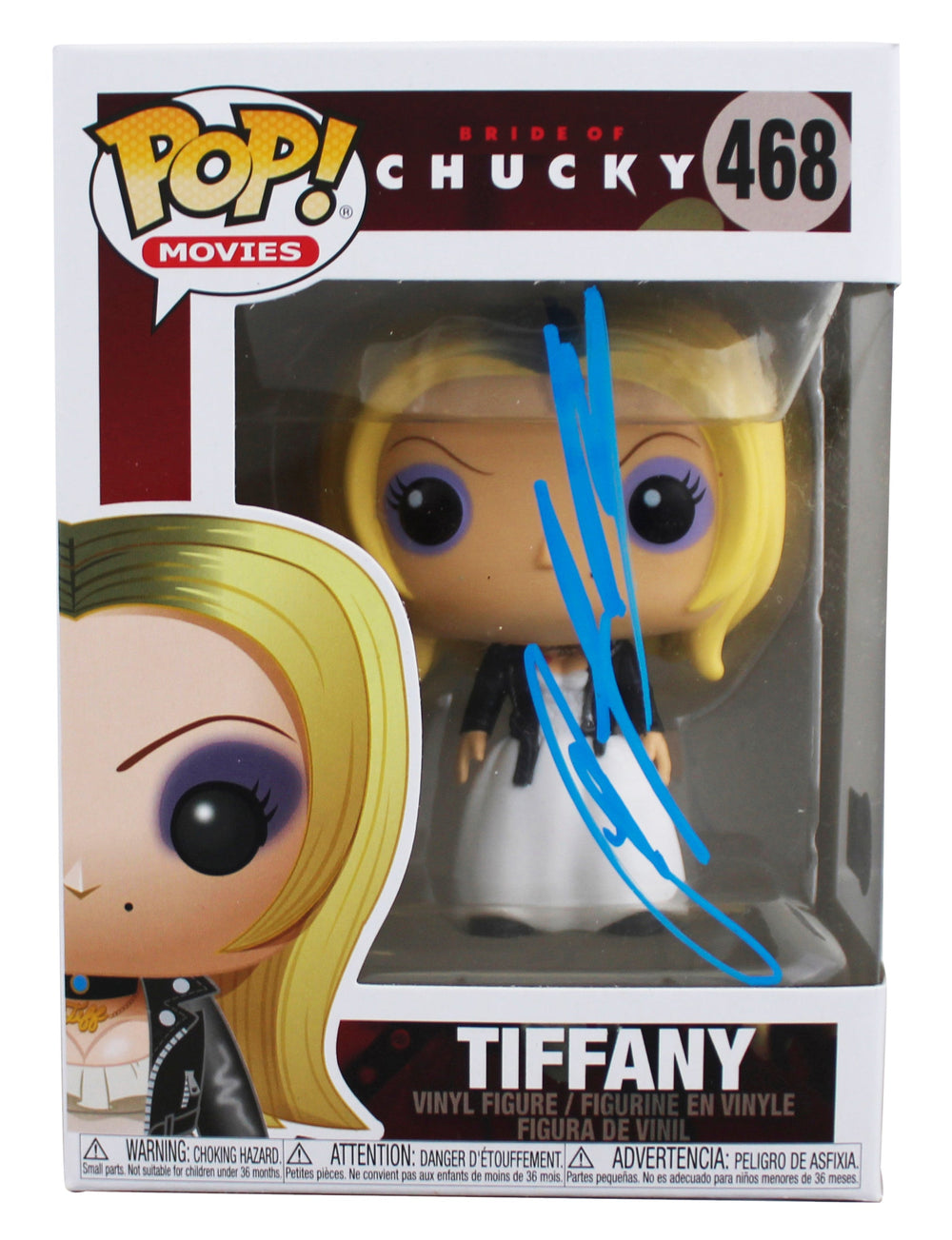 Jennifer Tilly Bride of Chucky Signed Tiffany #468 Funko Pop Vinyl Figure BAS