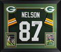 Jordy Nelson Authentic Signed Green Pro Style Framed Jersey JSA Witness