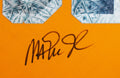 Magic Johnson Signed Yellow Diamond M&N 84-85 HWC Swingman Framed Jersey BAS Wit
