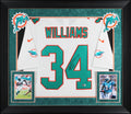 Dolphins Ricky Williams Signed White Nike Limited Framed Jersey BAS Witnessed 2