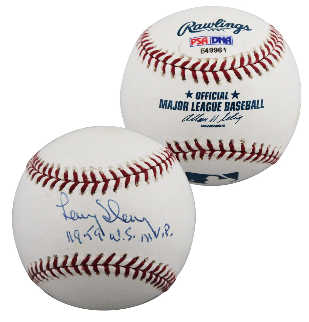 Dodgers Larry Sherry "59 WS MVP" Signed Baseball Graded 9 Auto 9 PSA/DNA #E49961