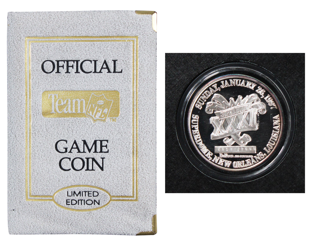 Balfour NFL Super Bowl XXXI Commemorative Silver Coin LE #5317/7500 Un-signed