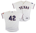 Rougned Odor Game Used Jackie Robinson Day White Majestic Flexbase Jersey MLB