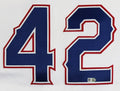 Rougned Odor Game Used Jackie Robinson Day White Majestic Flexbase Jersey MLB
