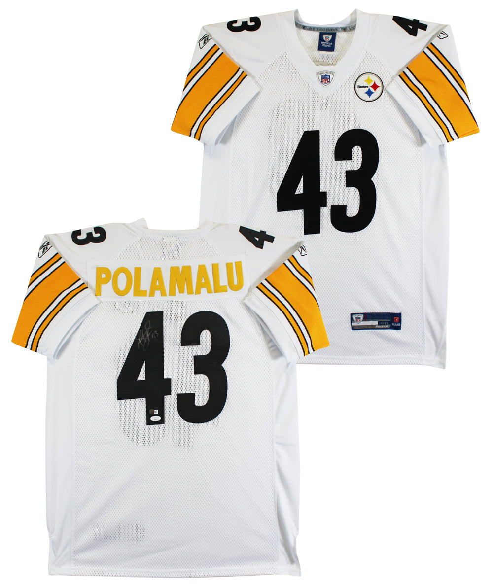 Steelers Troy Polamalu Signed White Reebok On-Field Jersey JSA #CA99313