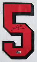 Fred Warner Authentic Signed White Pro Style Framed Jersey w/ Dropshadow BAS