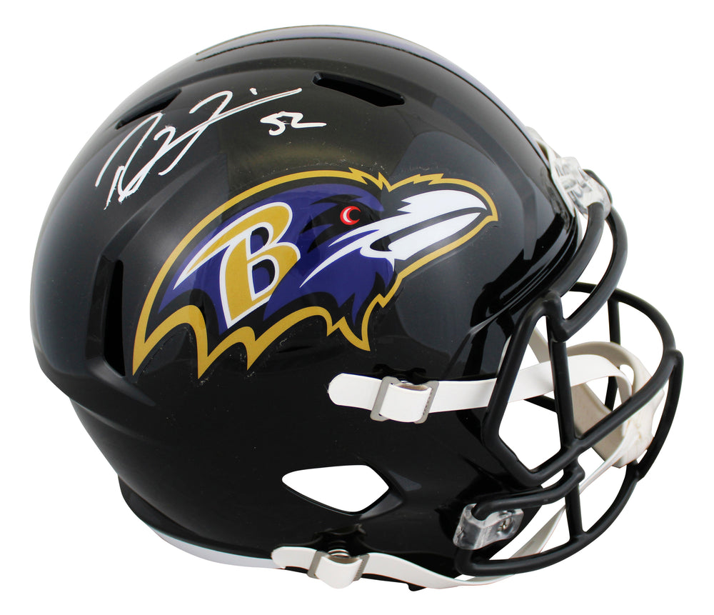 Ravens Ray Lewis Signed Full Size Speed Rep Helmet BAS Witnessed #4W527934
