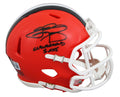 Browns Johnny Manziel "Cleveland Sucks" Signed 2024 Speed Mini Helmet BAS Wit