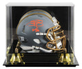 Browns Johnny Manziel "F*** CLE" Signed Slate Speed Mini Helmet W/ Case BAS Wit