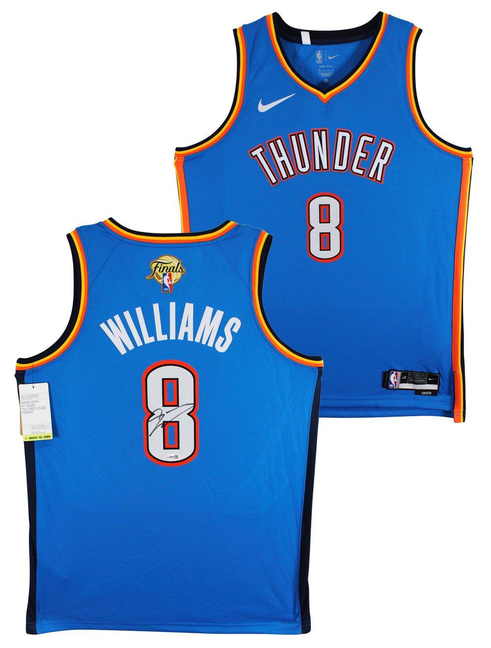 Thunder Jalen Williams Signed Blue Nike Icon Finals Edition Swingman Jersey JSA