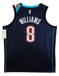 Thunder Jalen Williams Signed 2025 Navy Nike City Edition Swingman Jersey JSA