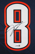 Thunder Jalen Williams Signed 2025 Navy Nike City Ed. Swingman Framed Jersey JSA