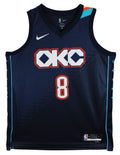 Thunder Jalen Williams Signed 2025 Navy Nike City Edition Swingman Jersey JSA