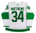 Auston Matthews Signed White Shamrock Series Auth Jersey w/ Fight Strap Fanatics