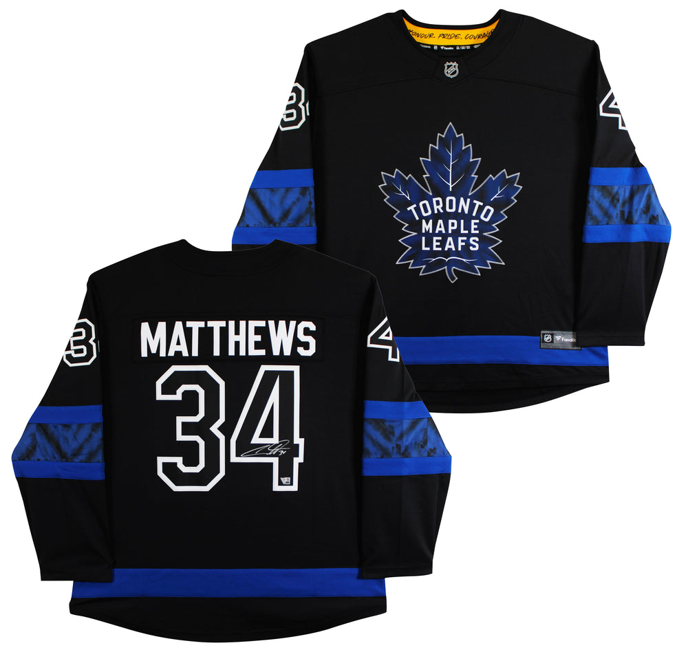Maple Leafs Auston Matthews Authentic Signed Black Fanatics Jersey Fanatics