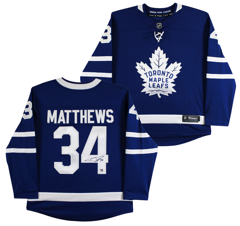 Maple Leafs Auston Matthews Signed Blue Fanatics Breakaway Jersey Fanatics