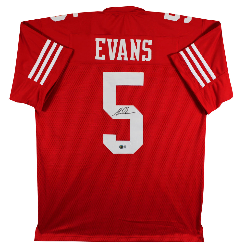 Mike Evans Authentic Signed Red Pro Style Jersey Autographed BAS Witnessed 3