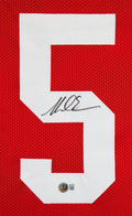Mike Evans Authentic Signed Red Pro Style Jersey Autographed BAS Witnessed 3