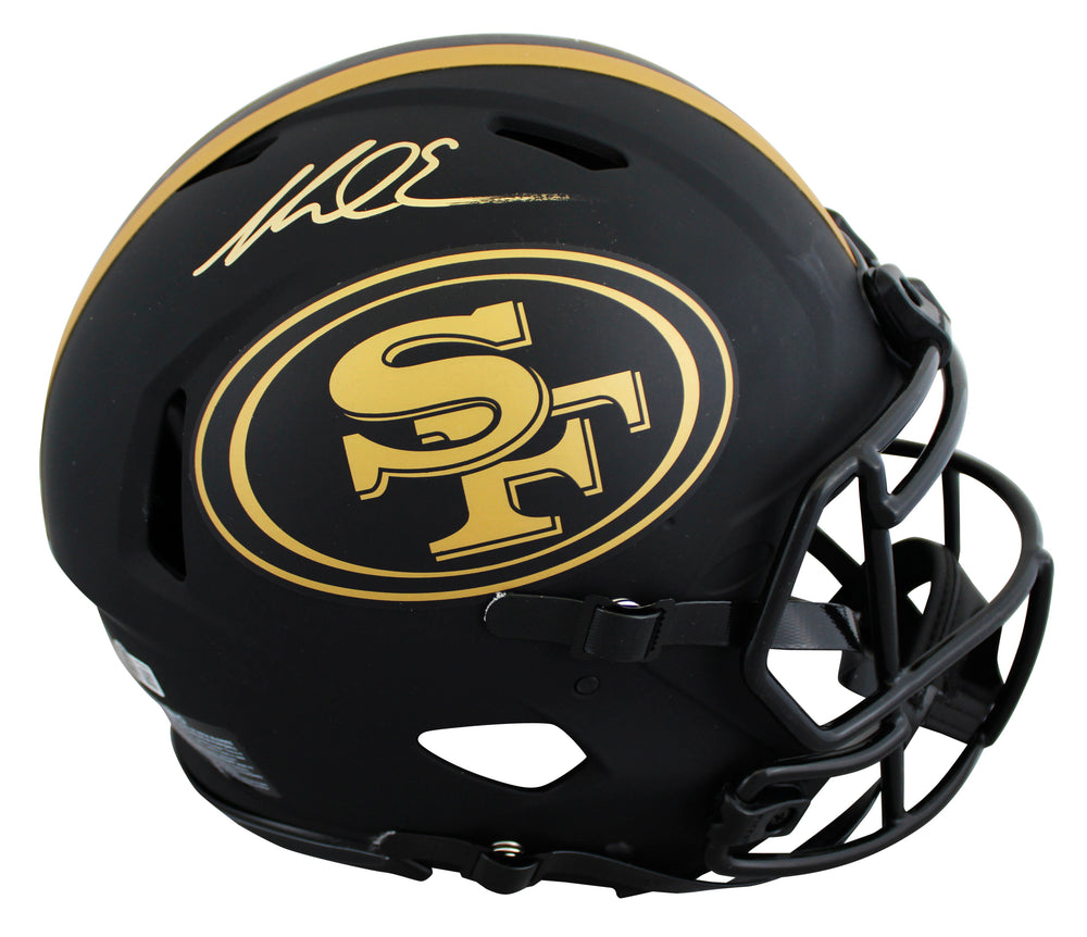 49ers Mike Evans Signed Eclipse Full Size Speed Proline Helmet BAS Witnessed
