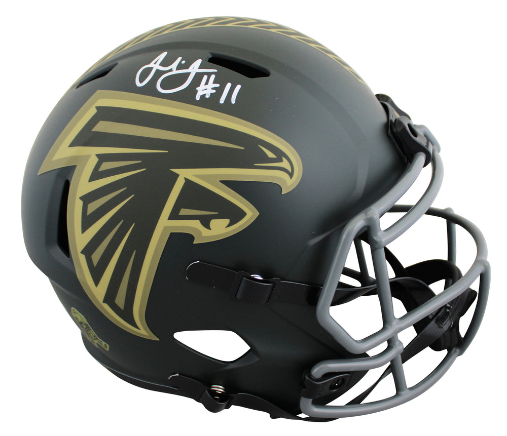 Falcons Julio Jones Signed STS IV Full Size Speed Rep Helmet BAS Witnessed
