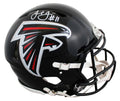 Falcons Julio Jones Signed 2003-19 TB F/S Speed Proline Helmet W/ Case BAS Wit