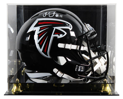 Falcons Julio Jones Signed 2003-19 TB Full Size Speed Rep Helmet W/ Case BAS Wit