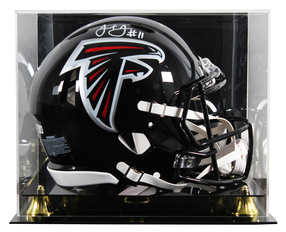 Falcons Julio Jones Signed 2003-19 TB F/S Speed Proline Helmet W/ Case BAS Wit