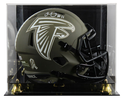 Falcons Julio Jones Signed STS Full Size Speed Rep Helmet W/ Case BAS Witnessed