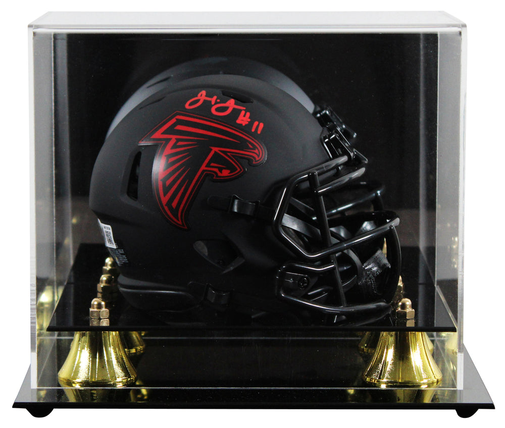 Falcons Julio Jones Signed Eclipse Speed Mini Helmet W/ Case BAS Witnessed