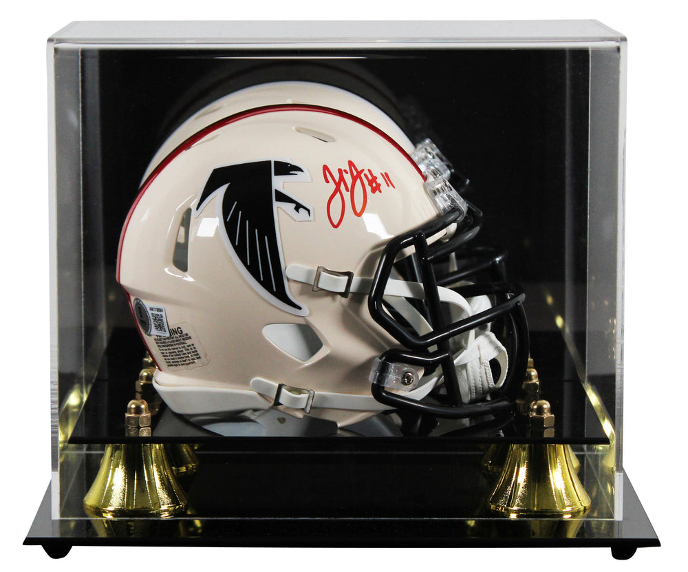 Falcons Julio Jones Signed Retro Speed Mini Helmet W/ Case BAS Witnessed