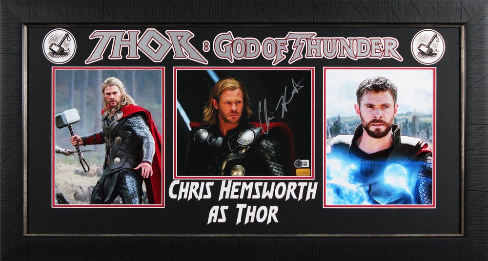 Chris Hemsworth The Avengers Authentic Signed 8x10 Framed Photo BAS #BR84188