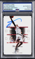 76ers Allen Iverson Authentic Signed 2001 SP Authentic #64 Card PSA/DNA Slabbed