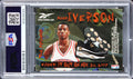 76ers Allen Iverson Signed 1996 Skybox Silver #100 Rookie Card PSA/DNA Slabbed
