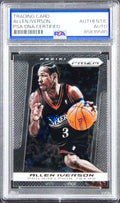 76ers Allen Iverson Authentic Signed 2013 Panini Prizm #214 Card PSA/DNA Slabbed