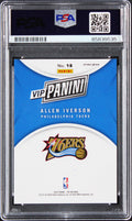 76ers Allen Iverson Signed 2025 Panini Baja Tiger Prizm #18 Card PSA/DNA Slabbed