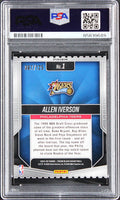 76ers Allen Iverson Signed 2024 Panini Prizm Lottery #1 67/125 Card PSA/DNA Slab