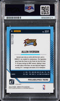 76ers Allen Iverson Signed 2024 Donruss Optic #237 33/225 Card PSA/DNA Slabbed