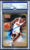 76ers Allen Iverson 1997 SkyBox Premium #100 Card Autographed PSA/DNA Slabbed