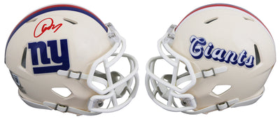 Giants Abdul Carter Authentic Signed Retro Speed Mini Helmet BAS Witnessed