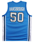 North Carolina Tyler Hansbrough Signed Carolina Blue Pro Style Jersey BAS Wit