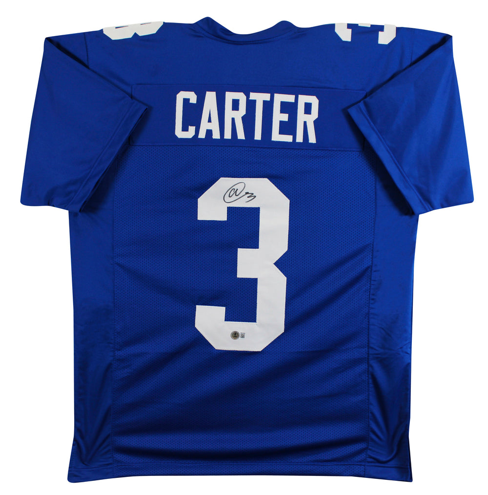 Abdul Carter Authentic Signed Blue Pro Style Jersey Autographed BAS Witnessed 2