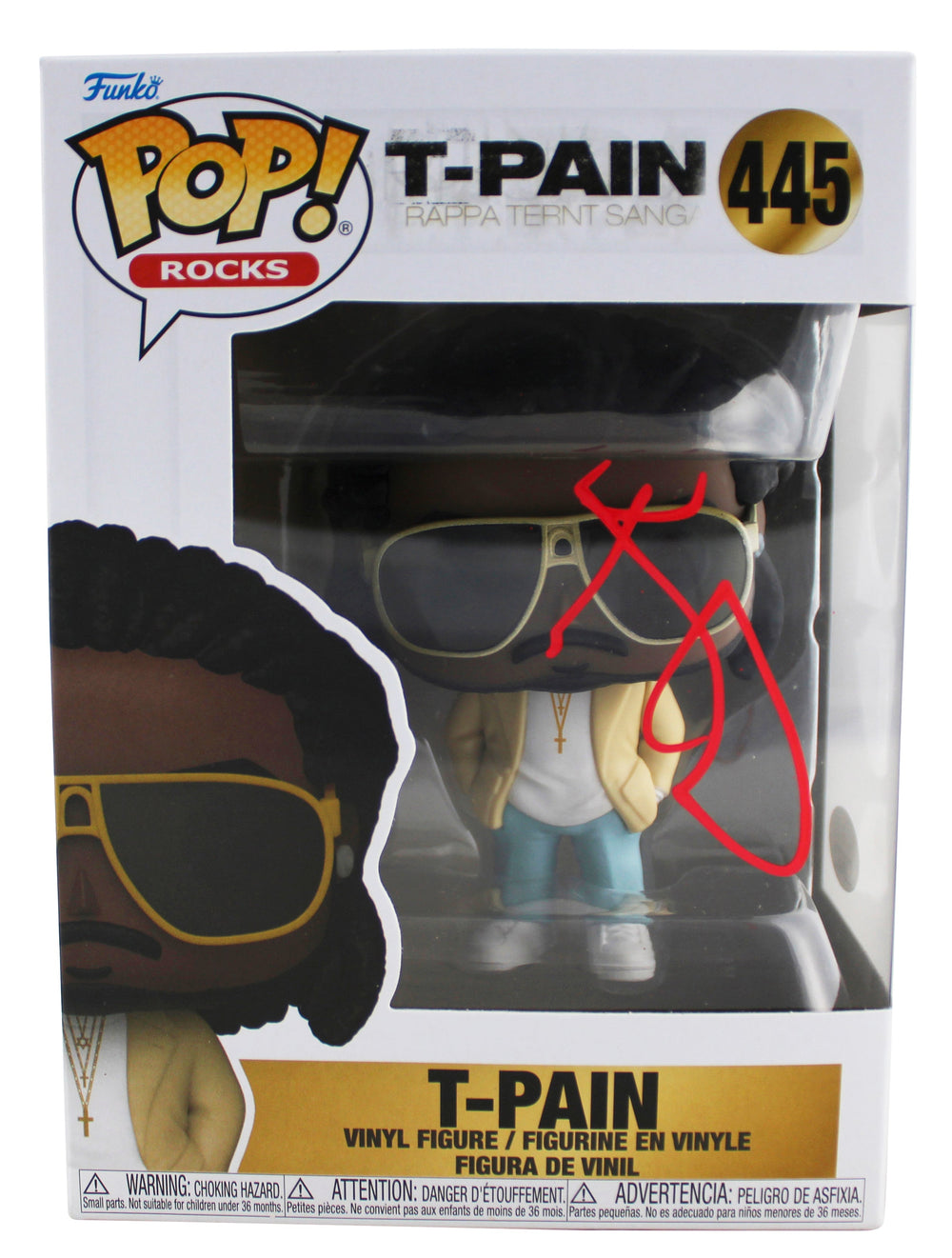 T-Pain Authentic Signed T-Pain #445 Funko Pop Vinyl Figure JSA #CE80216