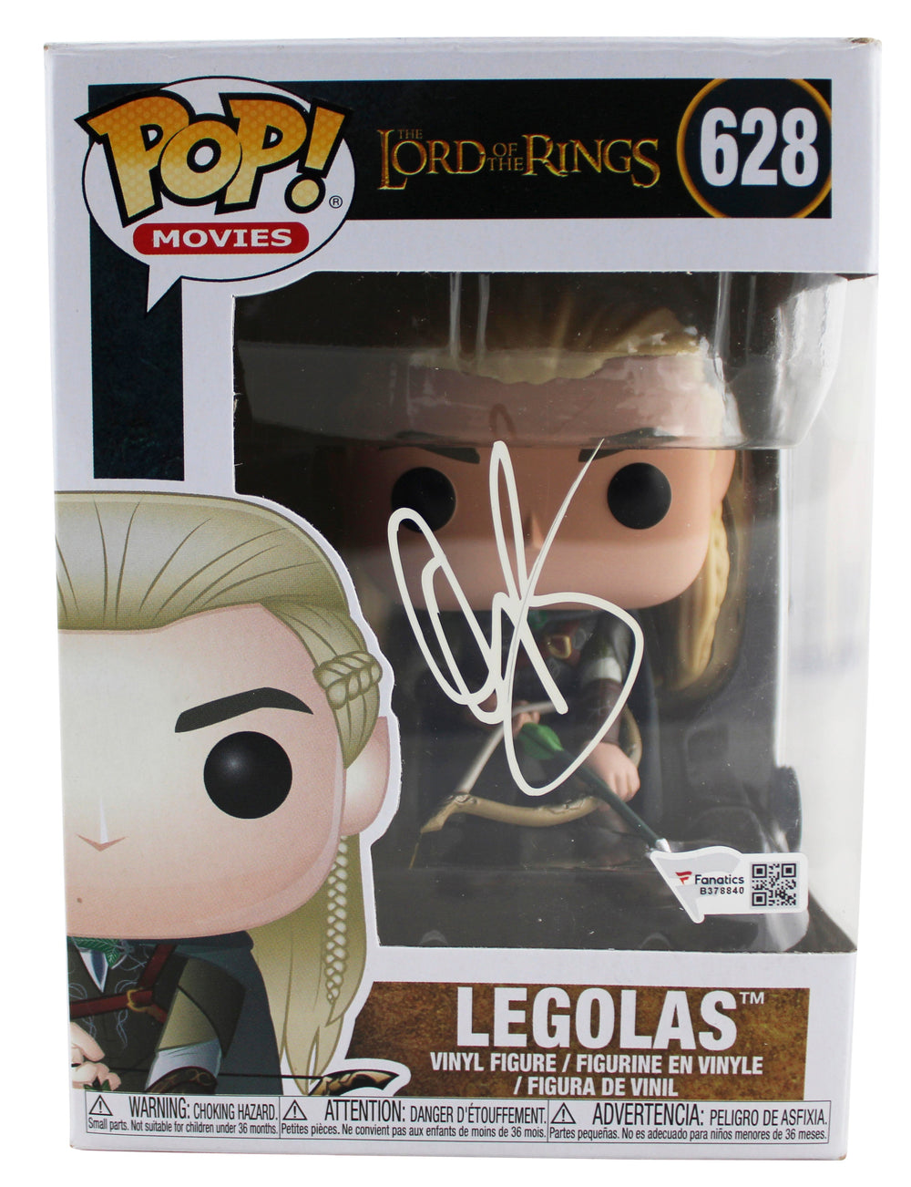 Orlando Bloom LOTR Signed Legolas #628 Funko Pop Vinyl Figure BAS #WL59211