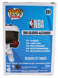 Thunder Shai Gilgeous-Alexander Signed OKC #231 Funko Pop Figure JSA #CE80228