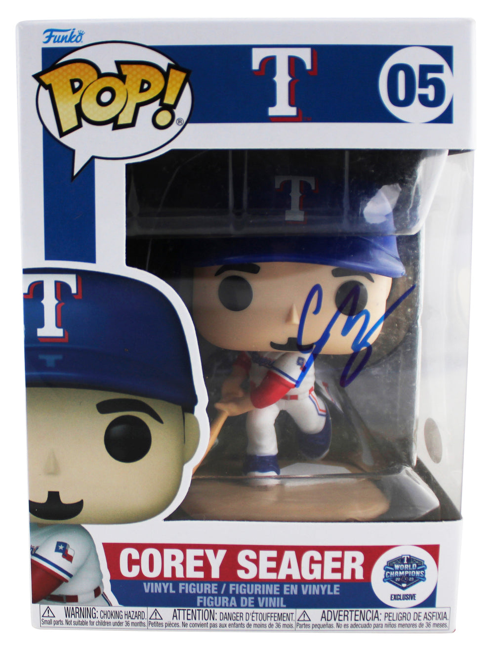 Rangers Corey Seager Signed Texas Rangers #05 Funko Pop Figure JSA #CD80414