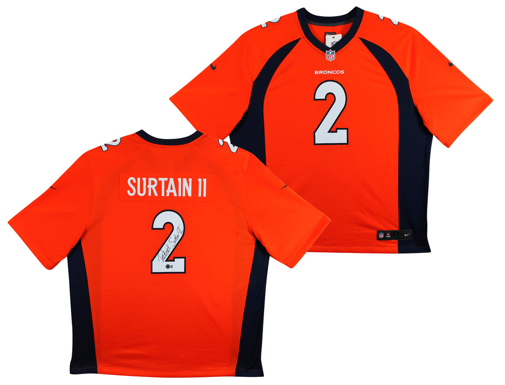 Broncos Patrick Surtain II Authentic Signed Orange Nike Game Jersey BAS Witness
